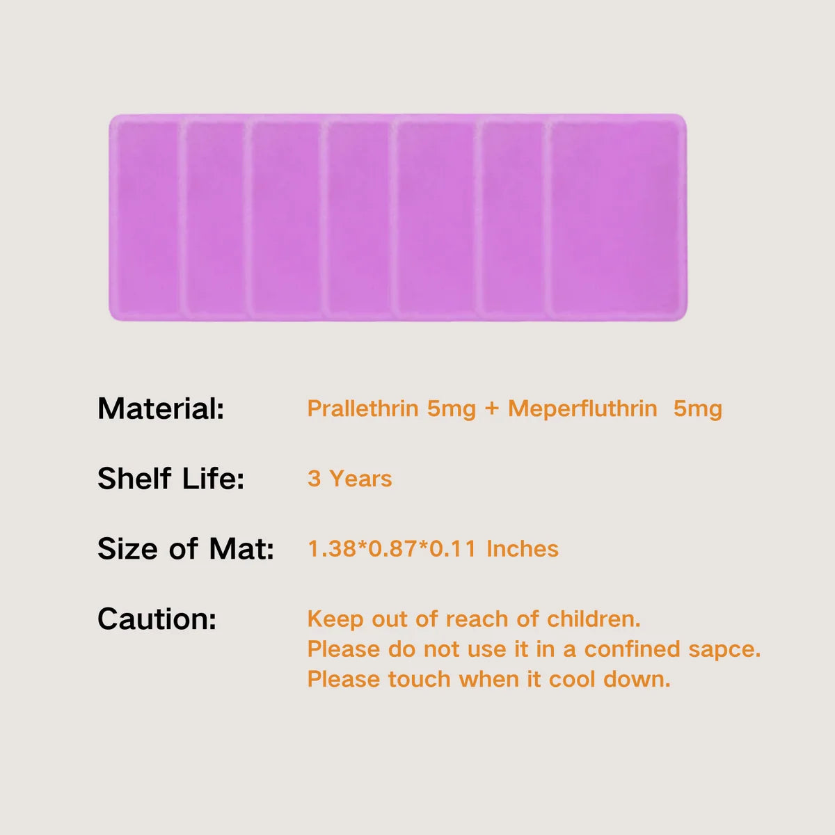 Information on RoosCamp Mosquito Repellent Mats or Pads for RoosRepel camping mosquito repellent system. Prallethrin 5mg + Meperfluthrin 5mg.