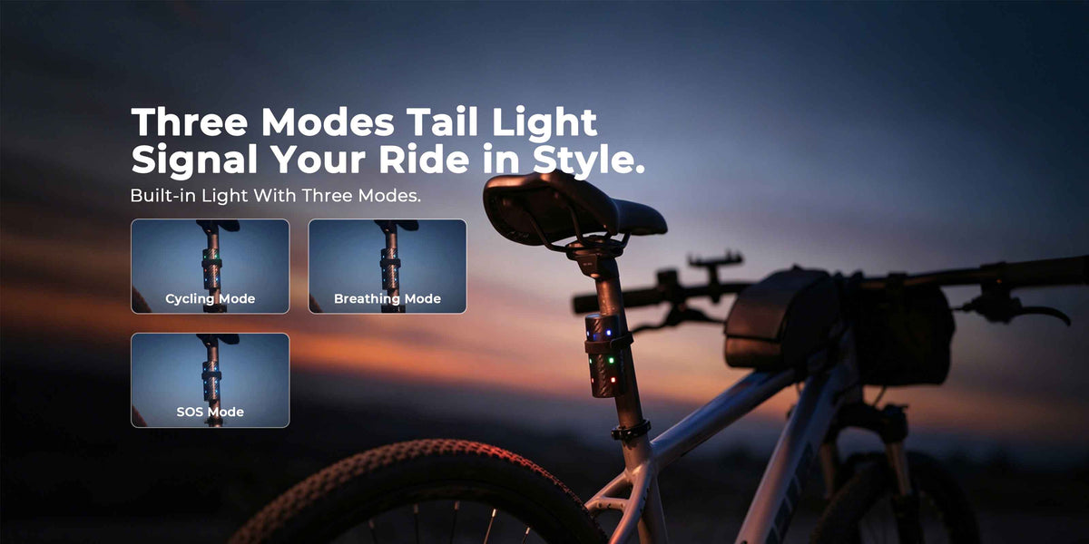 Ride Safer at Night: Built-In Multi-Mode LED Tail Light