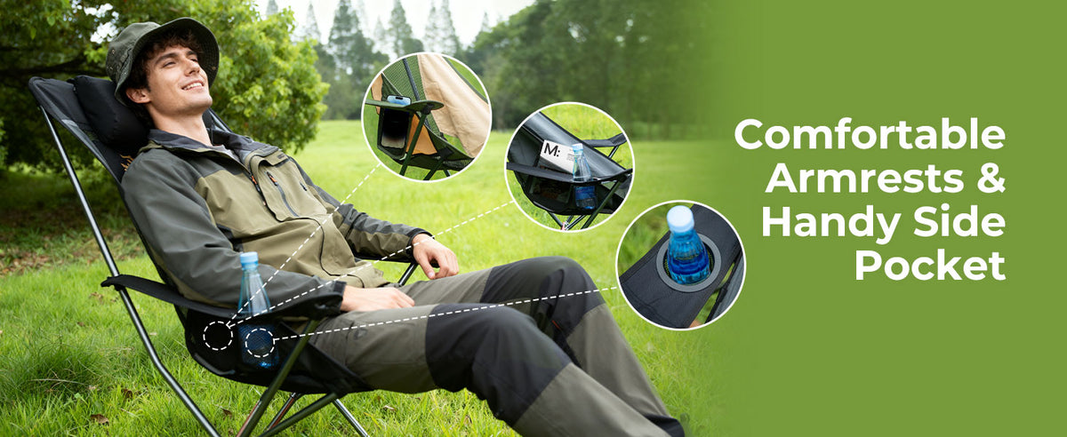 Comfortable Armrests & Handy Side Pocket
