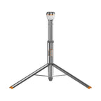 RoosCamp RoosLight Nano extendable camping lantern fully extended on aluminium tripod stand, white background product shot