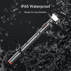 RoosCamp RoosLight Nano IP65 waterproof camping torch submerged in water splash, ready for any weather